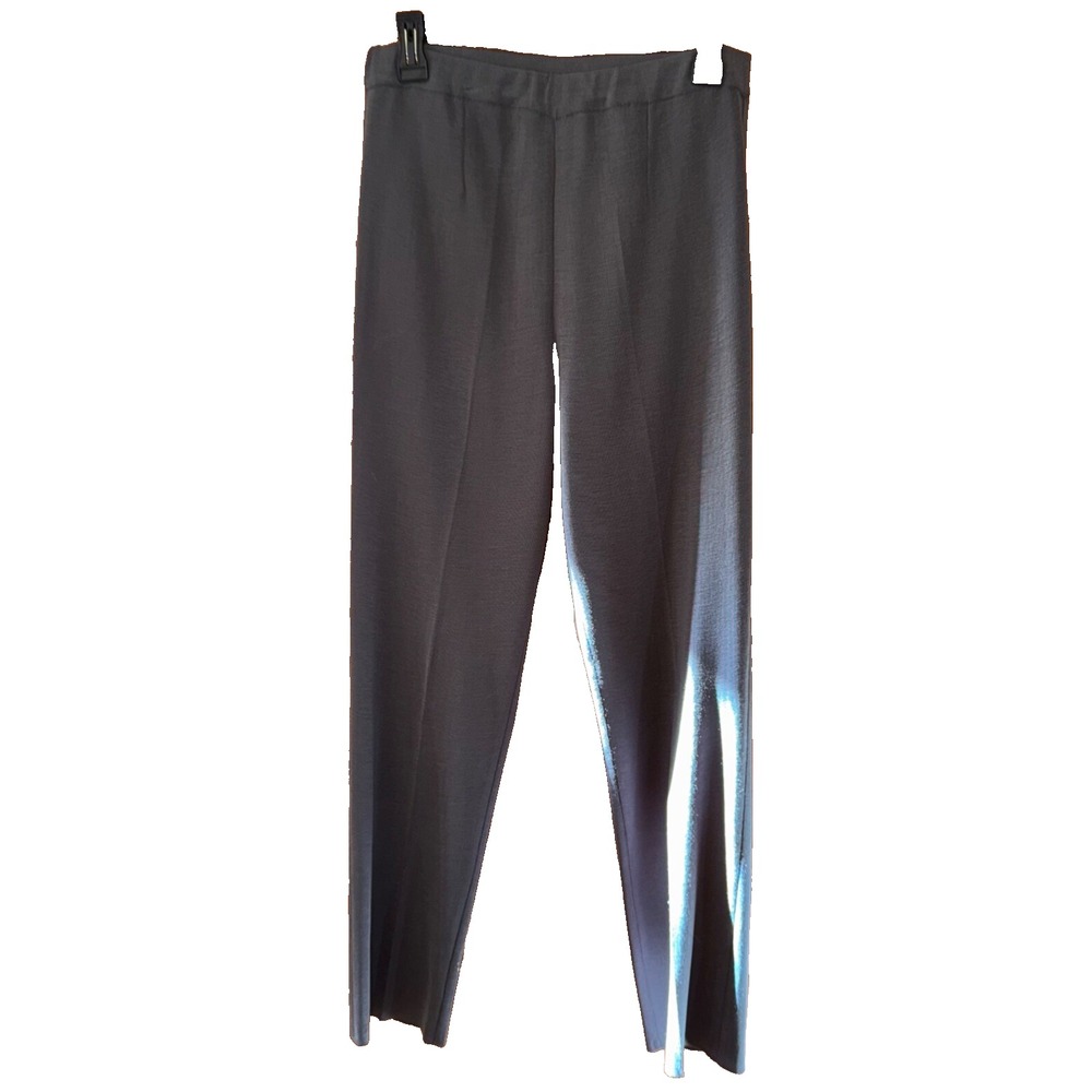 Ming Wang Womens Small Black Straight Leg Pants Minimalist Career Office Trouser